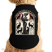 Childless Cat Ladies Cat Karma Retro Funny Doggie Tank thumb 0