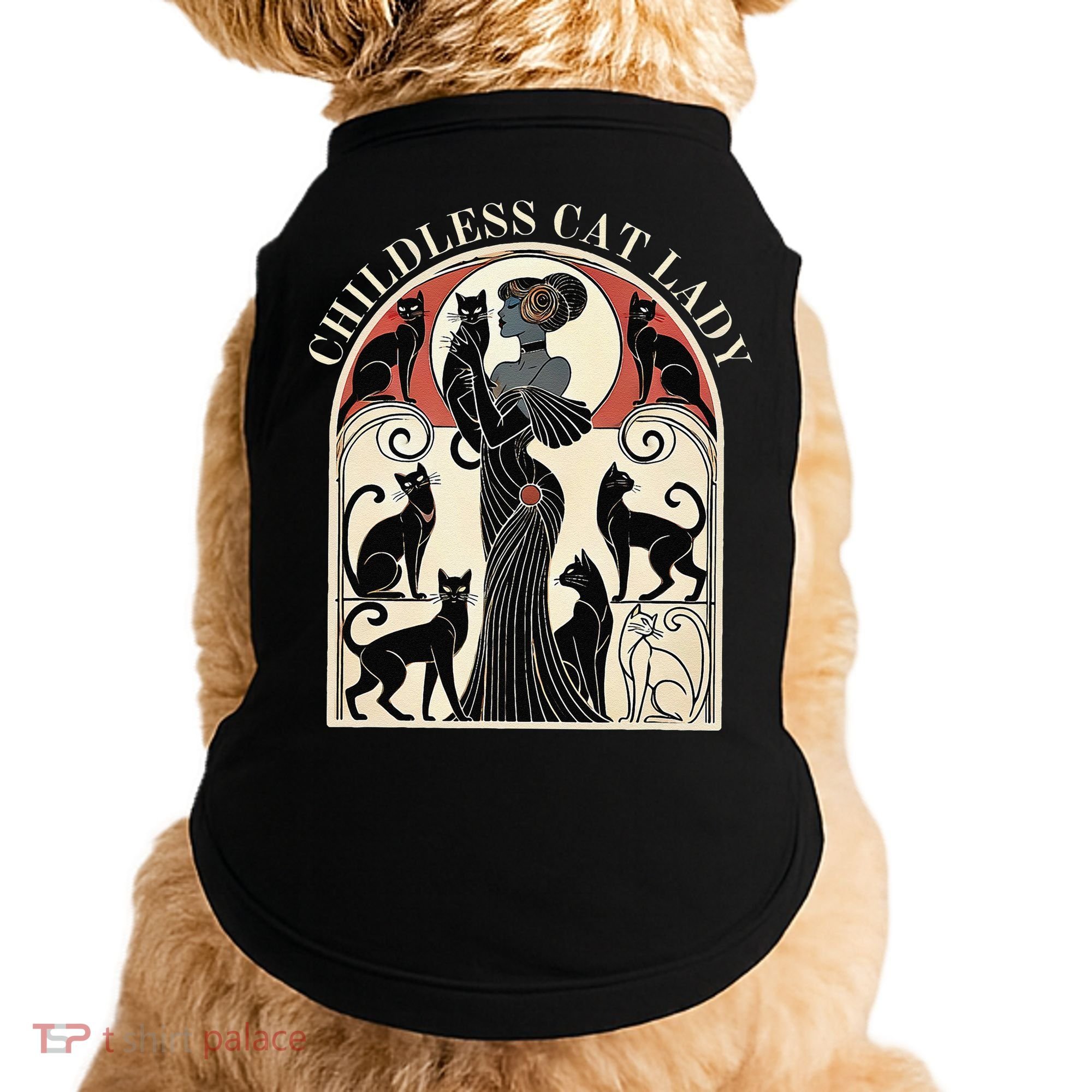Childless Cat Ladies Cat Karma Retro Funny Doggie Tank