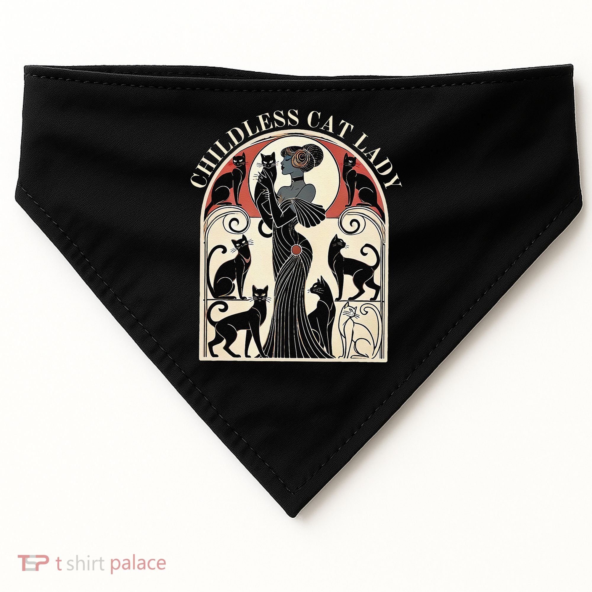 Childless Cat Ladies Cat Karma Retro Funny USA-Made Doggie Bandana