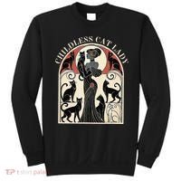 Childless Cat Ladies Cat Karma Retro Funny Sweatshirt thumb 0