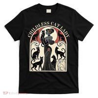 Childless Cat Ladies Cat Karma Retro Funny T-Shirt thumb 0