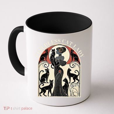 Childless Cat Ladies Cat Karma Retro Funny Coffee Mug