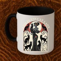 Childless Cat Ladies Cat Karma Retro Funny Coffee Mug thumb 2
