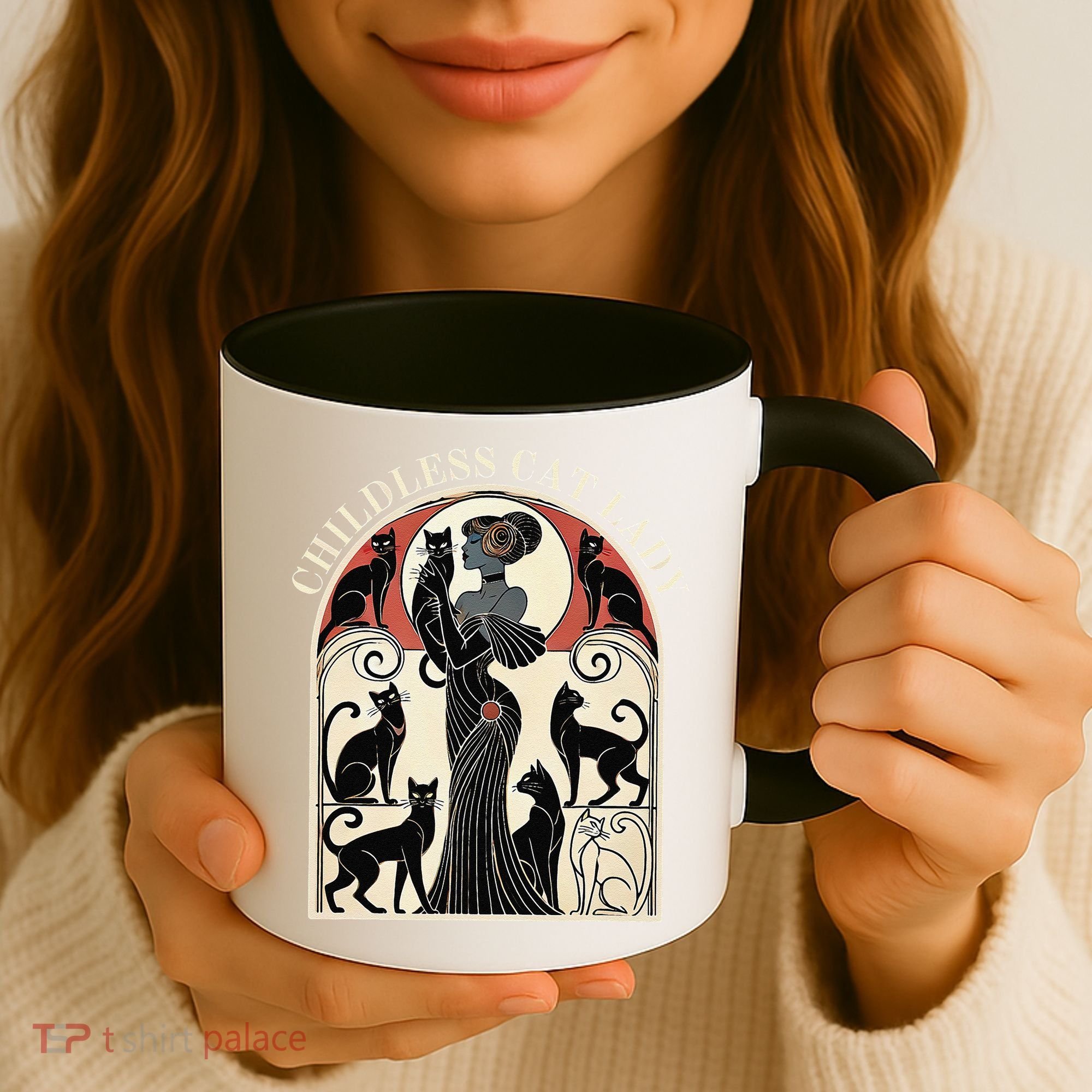 Childless Cat Ladies Cat Karma Retro Funny Coffee Mug
