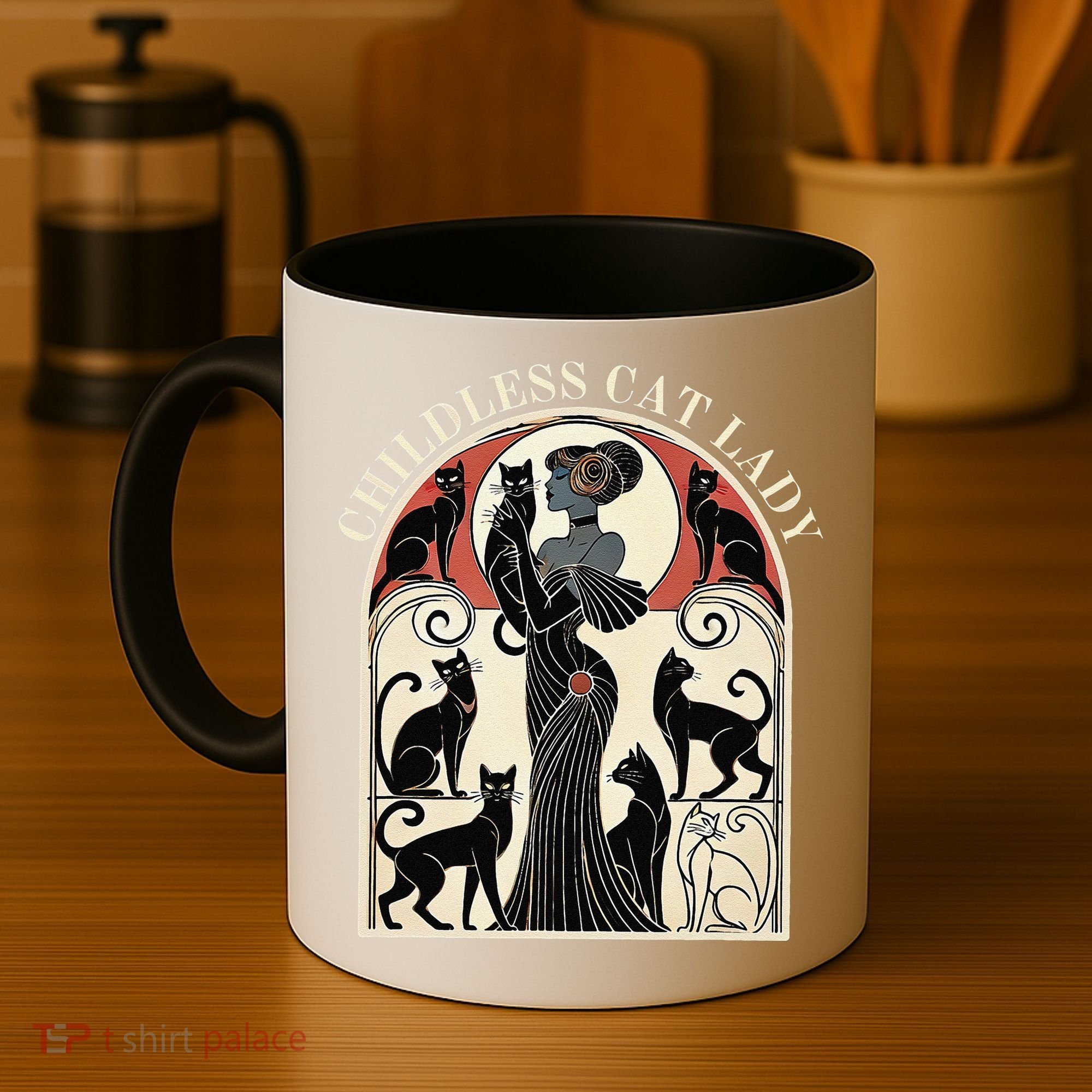 Childless Cat Ladies Cat Karma Retro Funny Coffee Mug