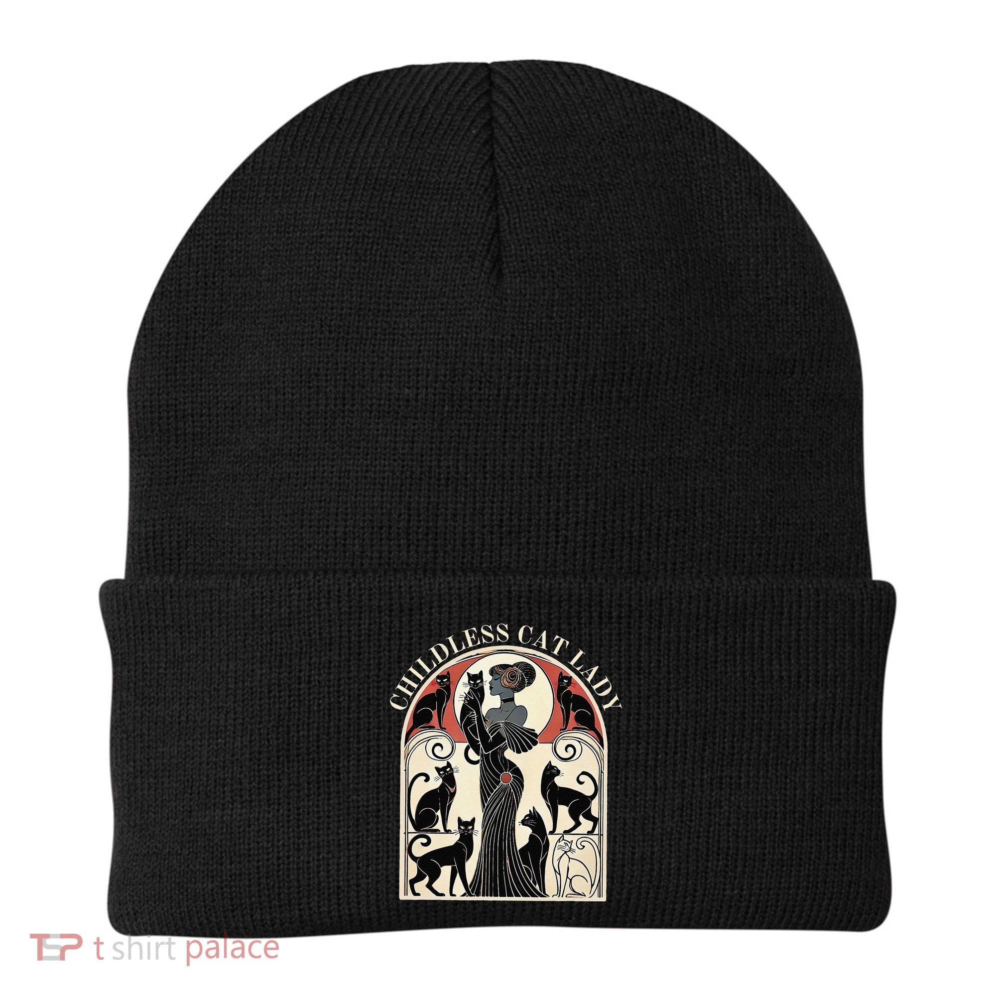 Childless Cat Ladies Cat Karma Retro Funny Beanie