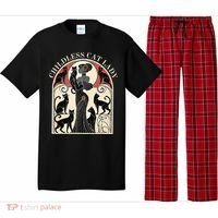 Childless Cat Ladies Cat Karma Retro Funny Pajama Set thumb 0