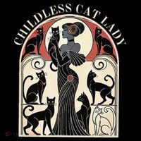 Childless Cat Ladies Cat Karma Retro Funny Women's Hoodie thumb 2