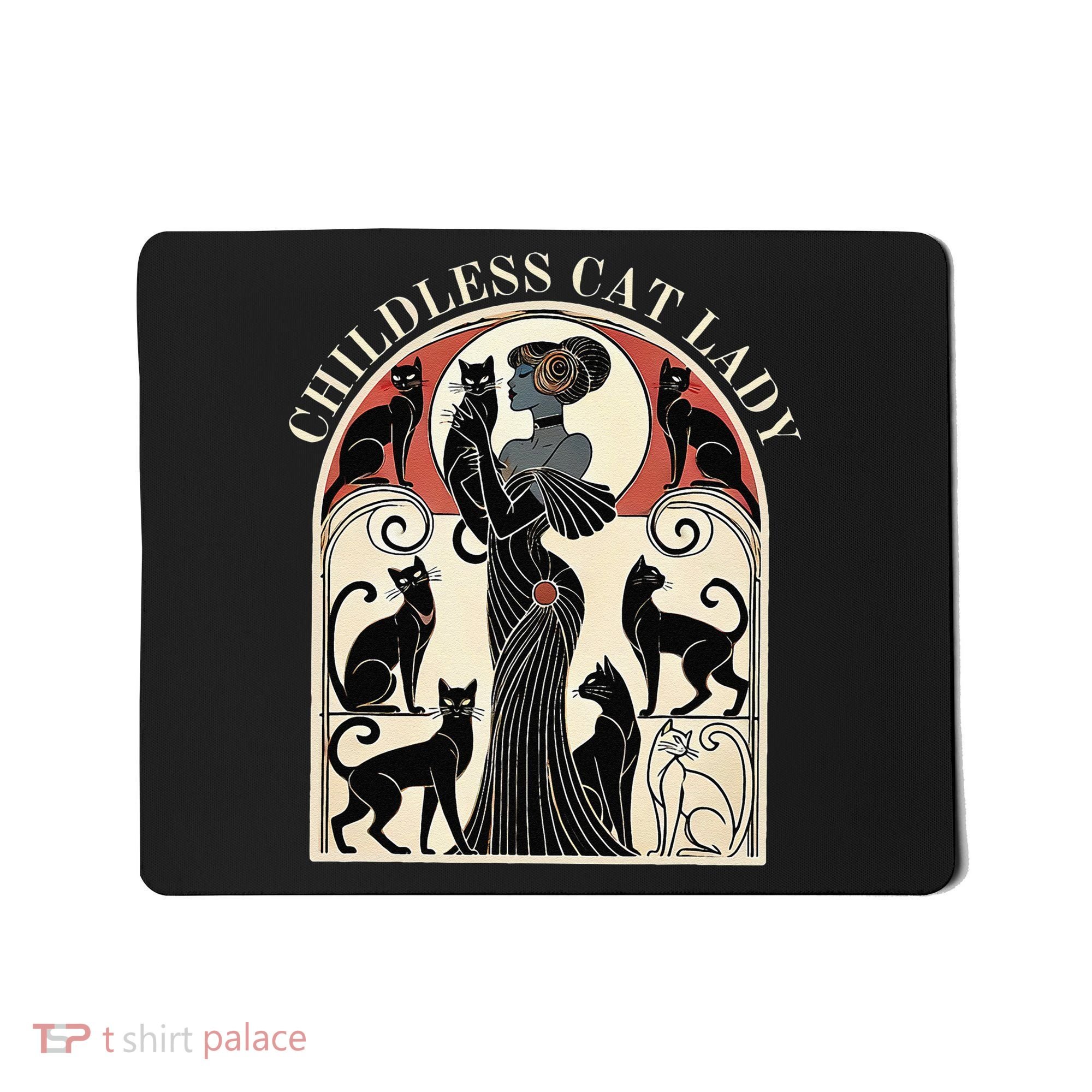 Childless Cat Ladies Cat Karma Retro Funny Mousepad