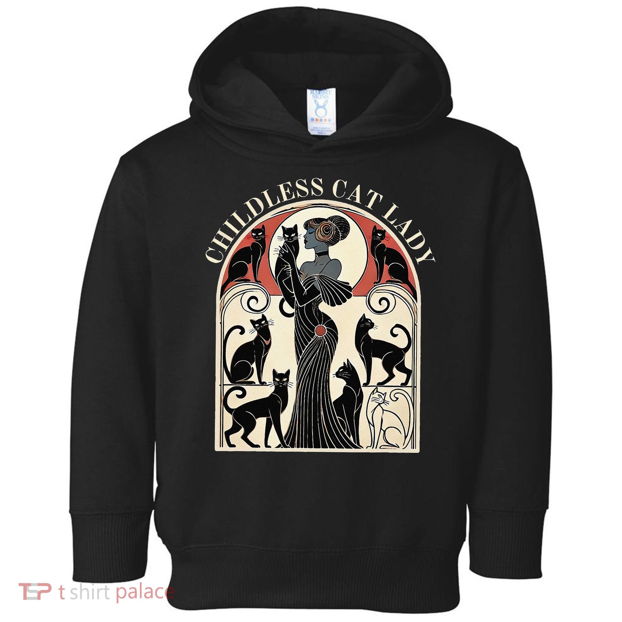 Childless Cat Ladies Cat Karma Retro Funny Toddler Hoodie