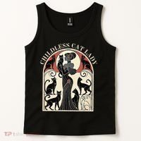 Childless Cat Ladies Cat Karma Retro Funny Tank Top thumb 2