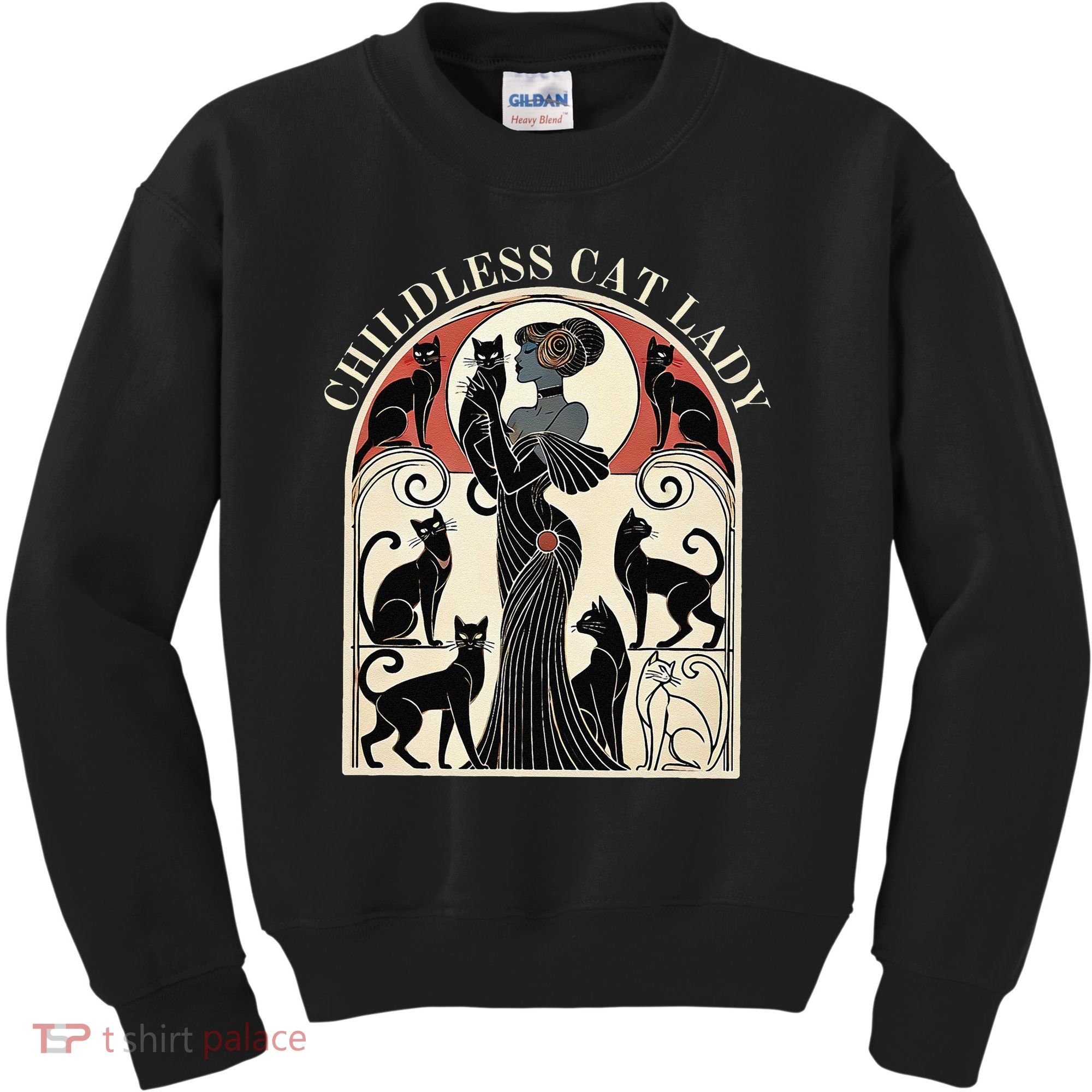 Childless Cat Ladies Cat Karma Retro Funny Kids Sweatshirt