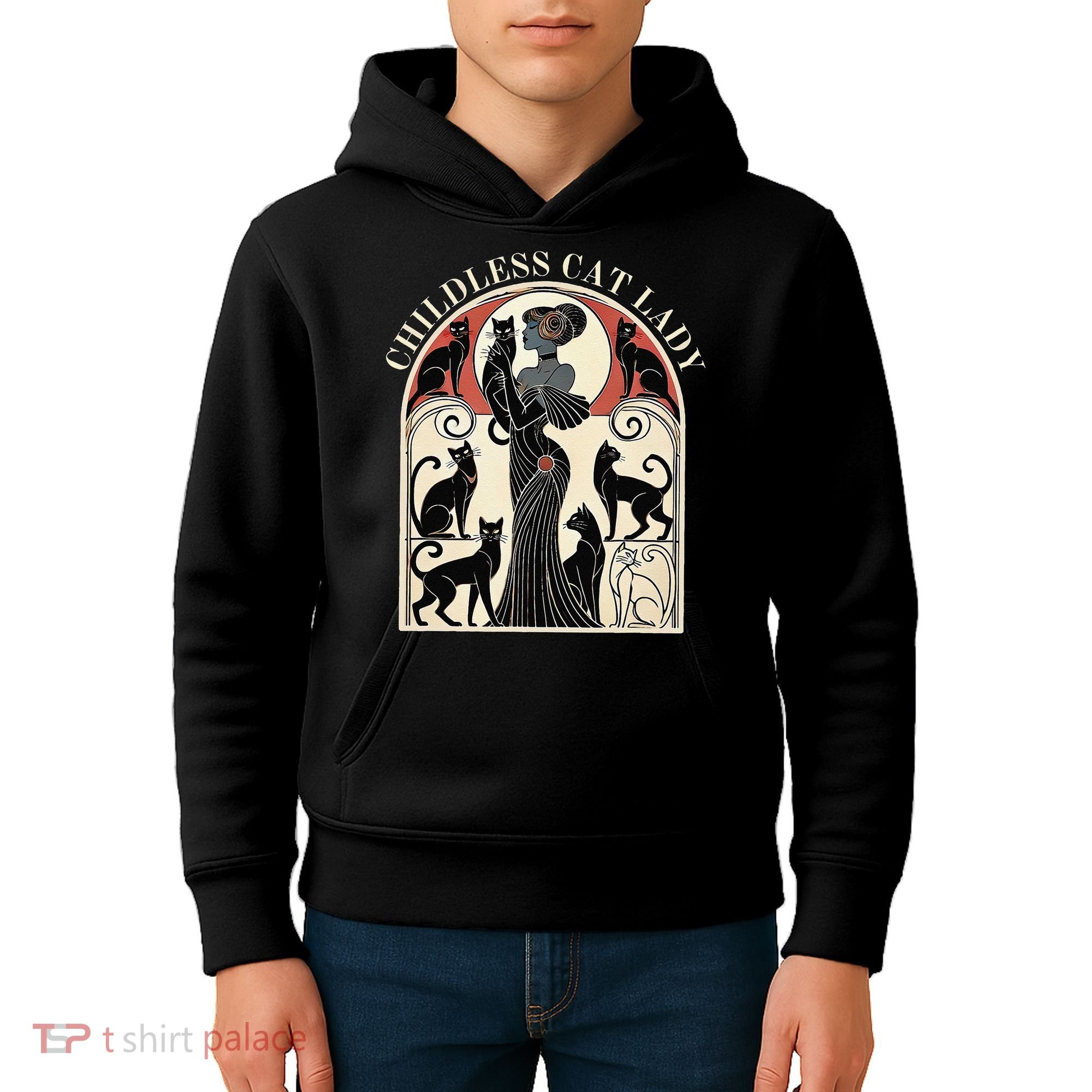 Childless Cat Ladies Cat Karma Retro Funny Kids Hoodie