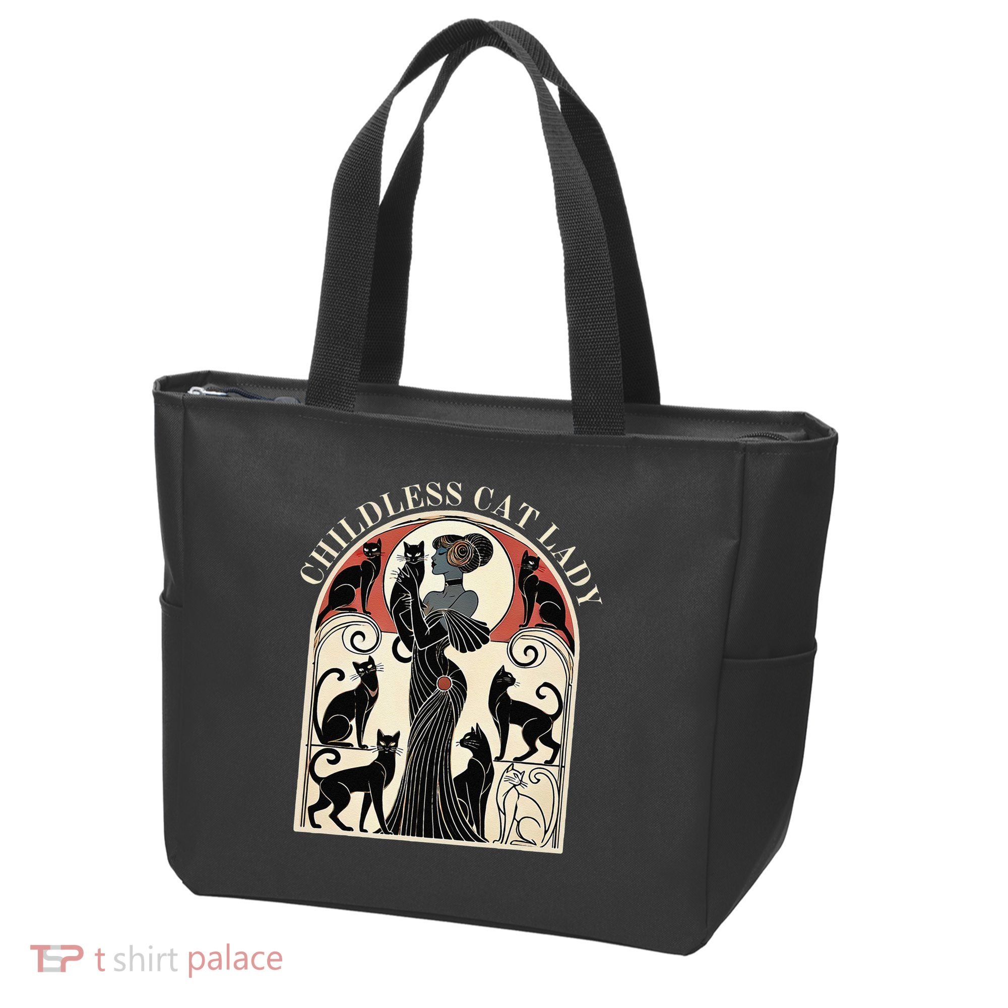 Childless Cat Ladies Cat Karma Retro Funny Tote Bag