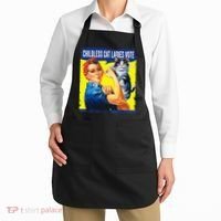 Childless Cat Ladies Vote Rosie The Riveter Funny Apron thumb 2