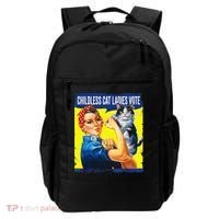 Childless Cat Ladies Vote Rosie The Riveter Funny Backpack thumb 0
