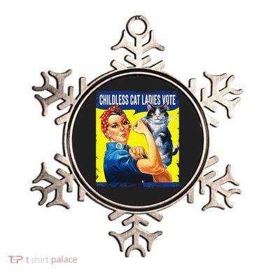 Childless Cat Ladies Vote Rosie The Riveter Funny Ornament