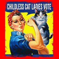 Childless Cat Ladies Vote Rosie The Riveter Funny Santa Hat thumb 1