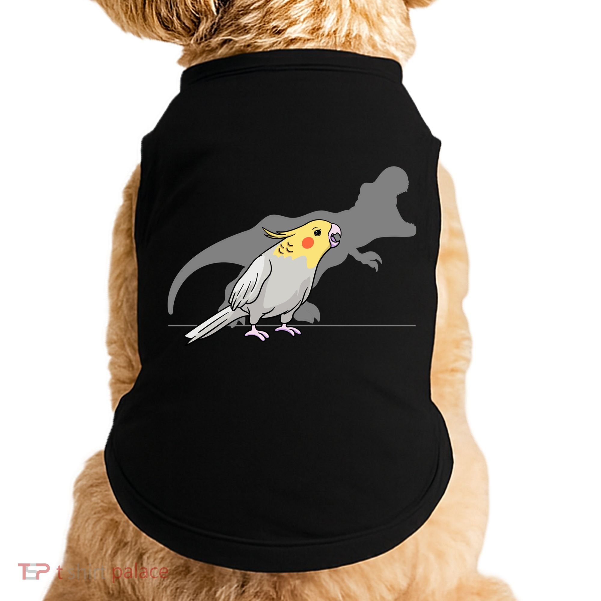 Cockatiel Cockatoo Lutino Parrot Quarrion Dinosaur Dino Gift Doggie Tank