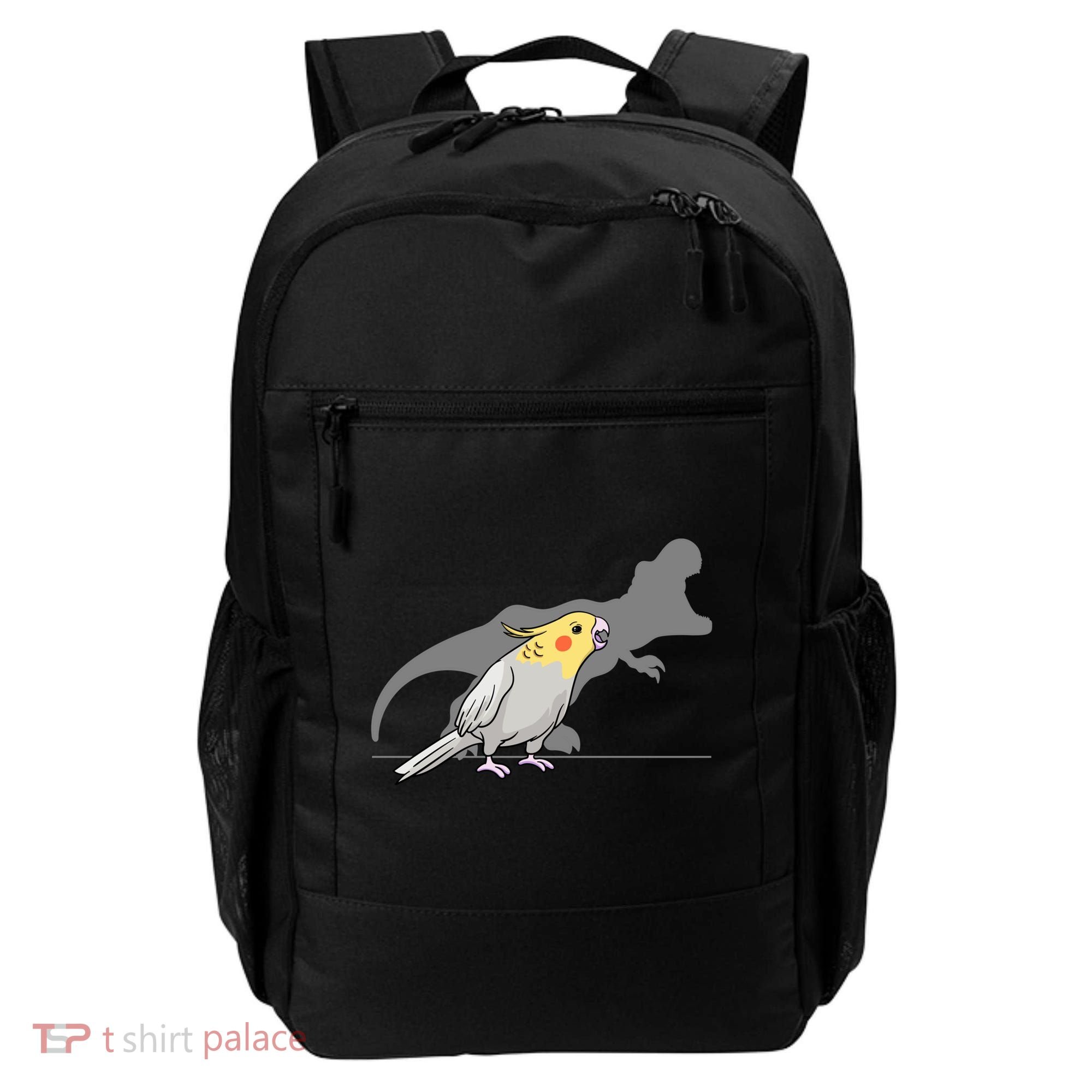 Cockatiel Cockatoo Lutino Parrot Quarrion Dinosaur Dino Gift Backpack