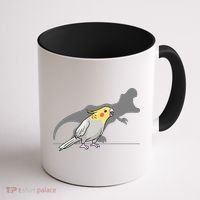 Cockatiel Cockatoo Lutino Parrot Quarrion Dinosaur Dino Gift Coffee Mug thumb 1