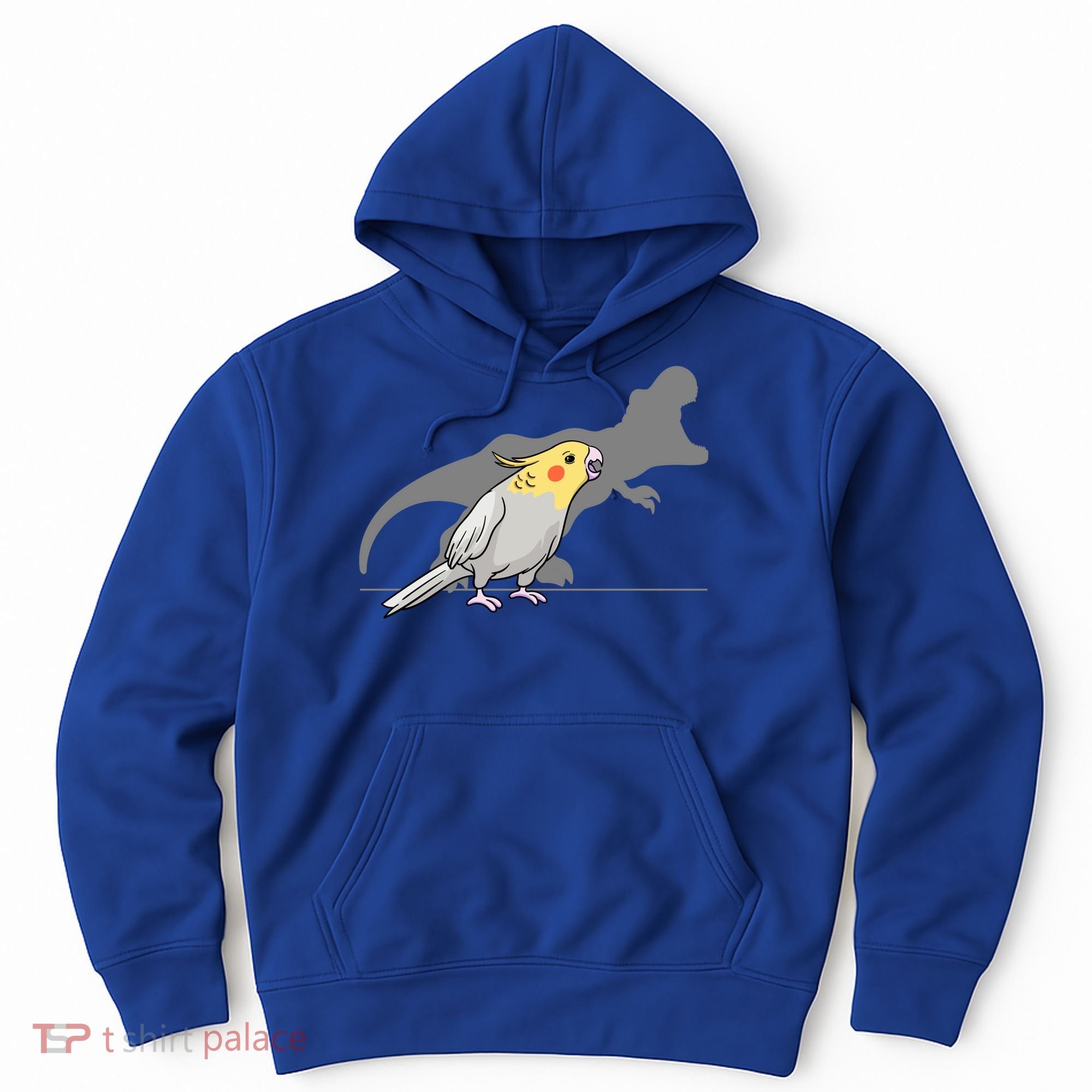 Cockatiel Cockatoo Lutino Parrot Quarrion Dinosaur Dino Gift Hoodie