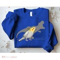 Cockatiel Cockatoo Lutino Parrot Quarrion Dinosaur Dino Gift Sweatshirt thumb 2