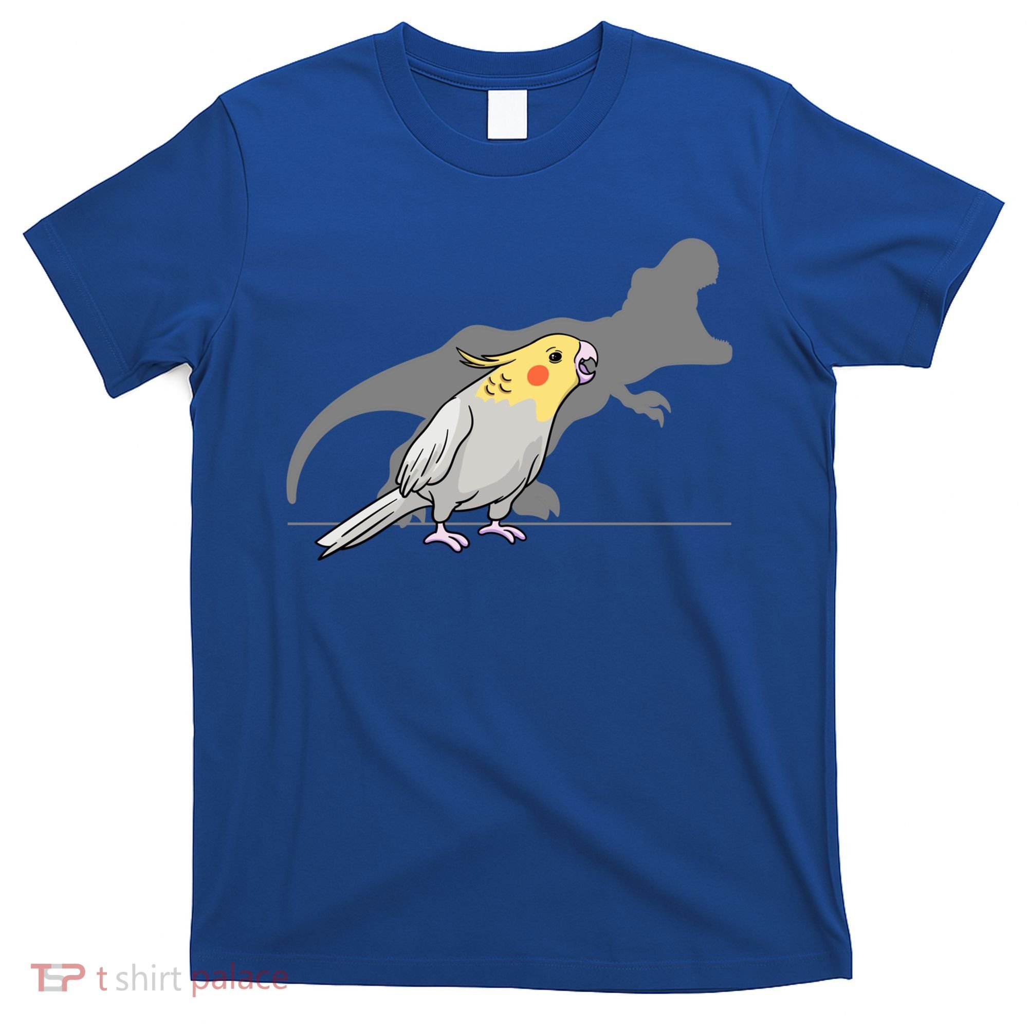 Cockatiel Cockatoo Lutino Parrot Quarrion Dinosaur Dino Gift T-Shirt