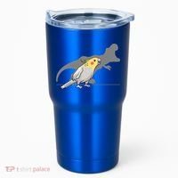 Cockatiel Cockatoo Lutino Parrot Quarrion Dinosaur Dino Gift Tumbler thumb 0