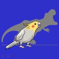 Cockatiel Cockatoo Lutino Parrot Quarrion Dinosaur Dino Gift Mousepad thumb 1
