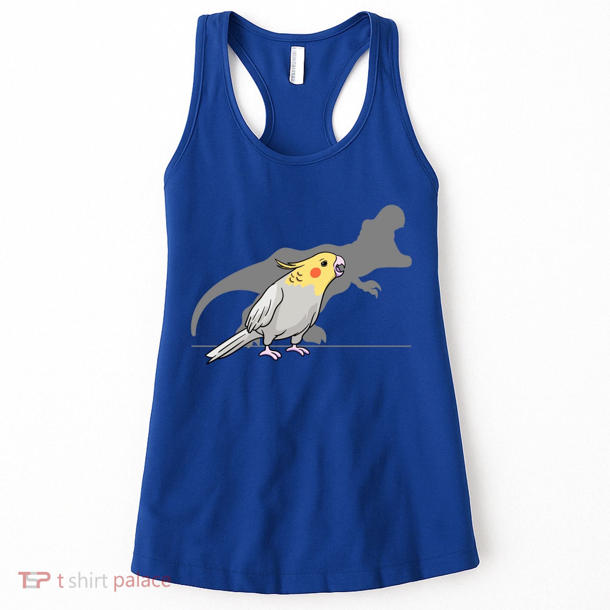 Cockatiel Cockatoo Lutino Parrot Quarrion Dinosaur Dino Gift Women's Tank Top