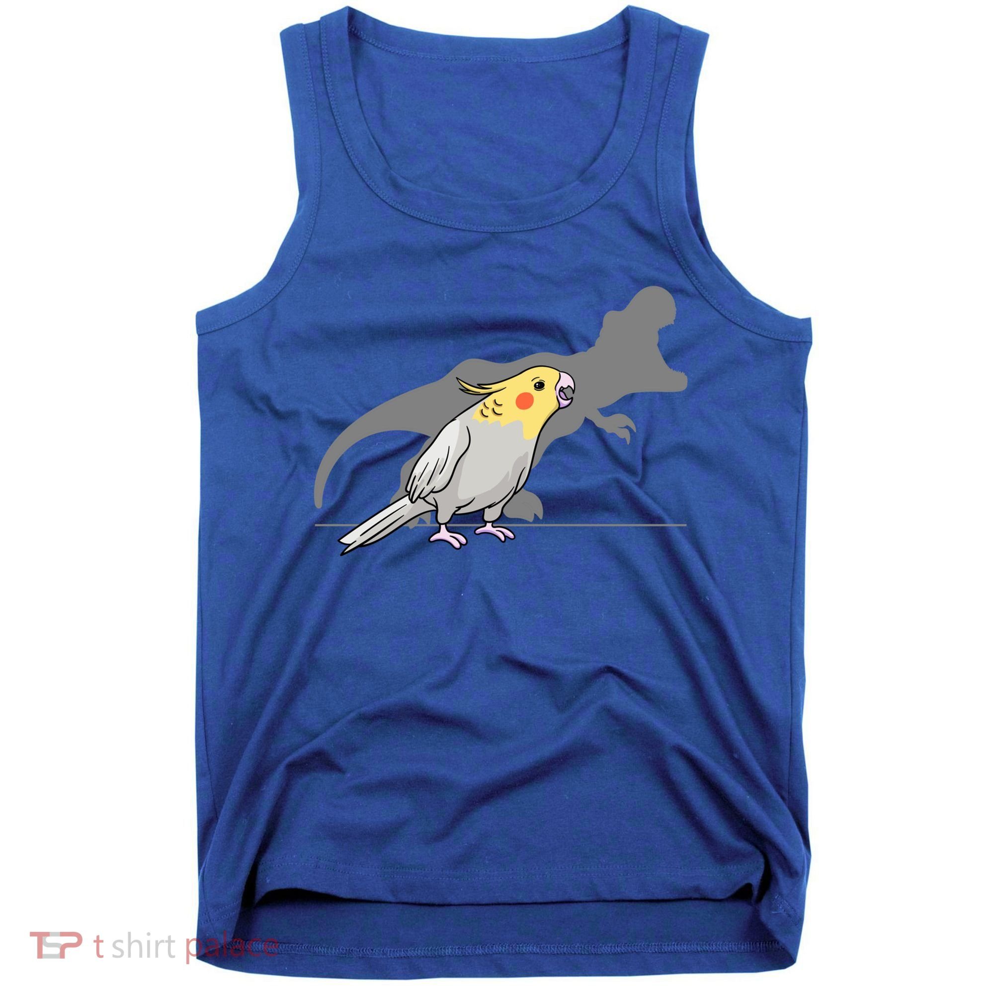 Cockatiel Cockatoo Lutino Parrot Quarrion Dinosaur Dino Gift Tank Top