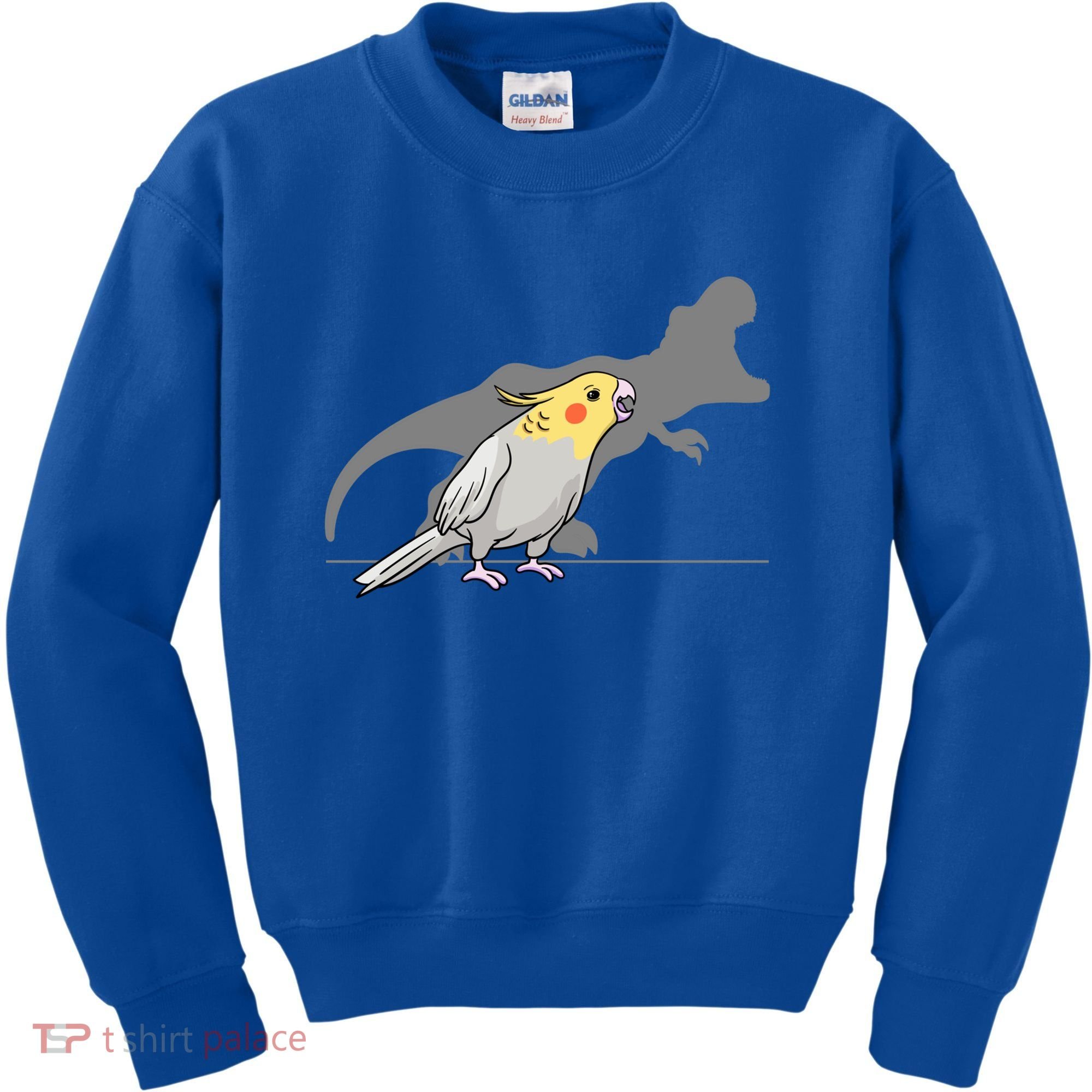 Cockatiel Cockatoo Lutino Parrot Quarrion Dinosaur Dino Gift Kids Sweatshirt