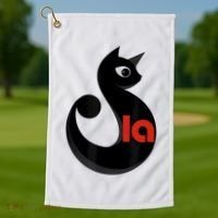 Cat  Comma La Golf Towel thumb 1