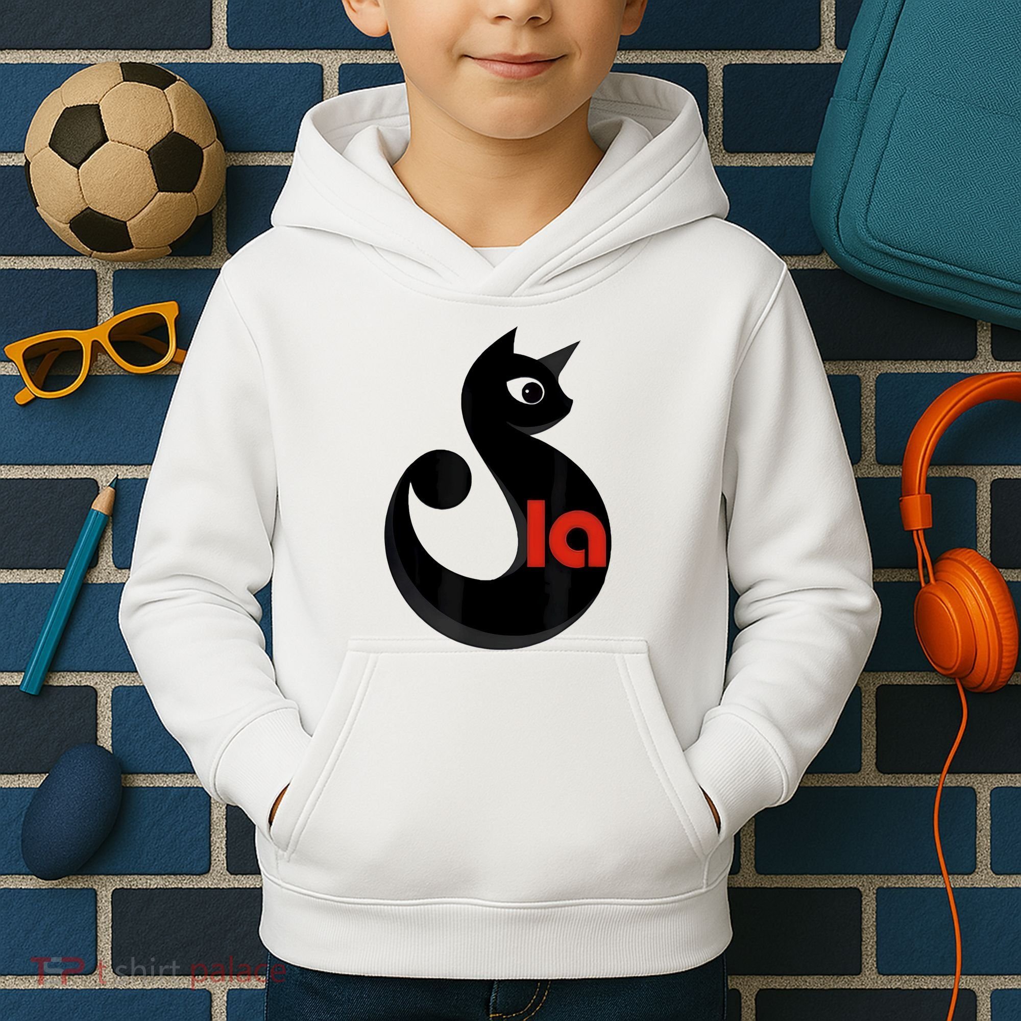 Cat  Comma La Kids Hoodie