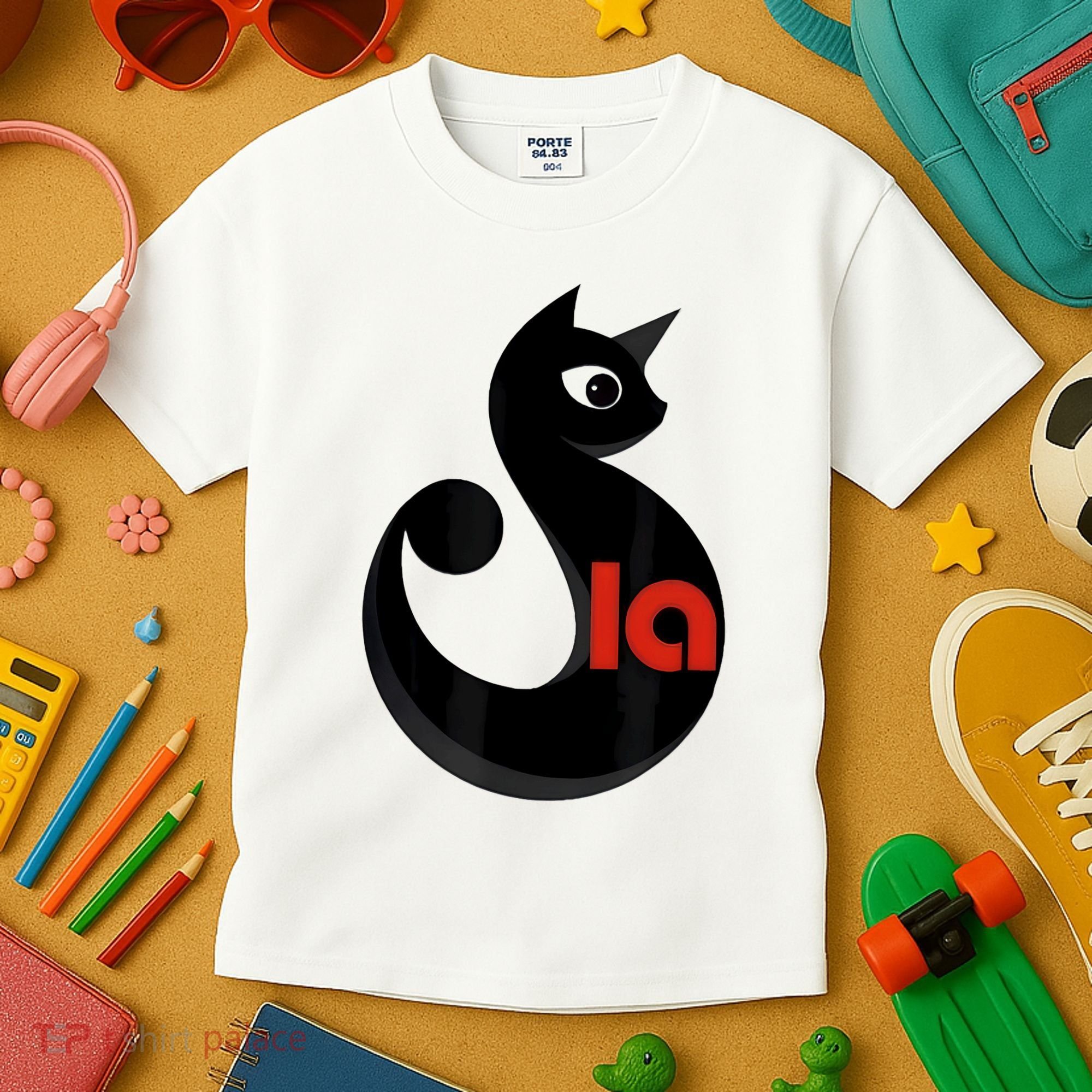 Cat  Comma La Kids T-Shirt