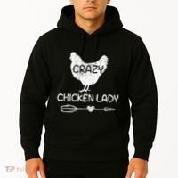 CRAZY Chicken Lady Funny Chicken Lovers farmer Hoodie thumb 2