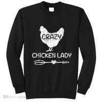 CRAZY Chicken Lady Funny Chicken Lovers farmer Sweatshirt thumb 0