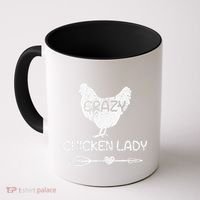 CRAZY Chicken Lady Funny Chicken Lovers farmer Coffee Mug thumb 0