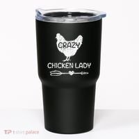 CRAZY Chicken Lady Funny Chicken Lovers farmer Tumbler thumb 0
