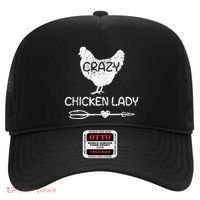 CRAZY Chicken Lady Funny Chicken Lovers farmer Hat thumb 0