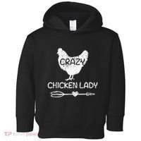 CRAZY Chicken Lady Funny Chicken Lovers farmer Toddler Hoodie thumb 0