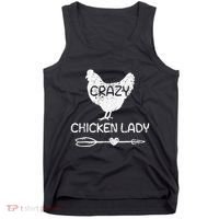 CRAZY Chicken Lady Funny Chicken Lovers farmer Tank Top thumb 0