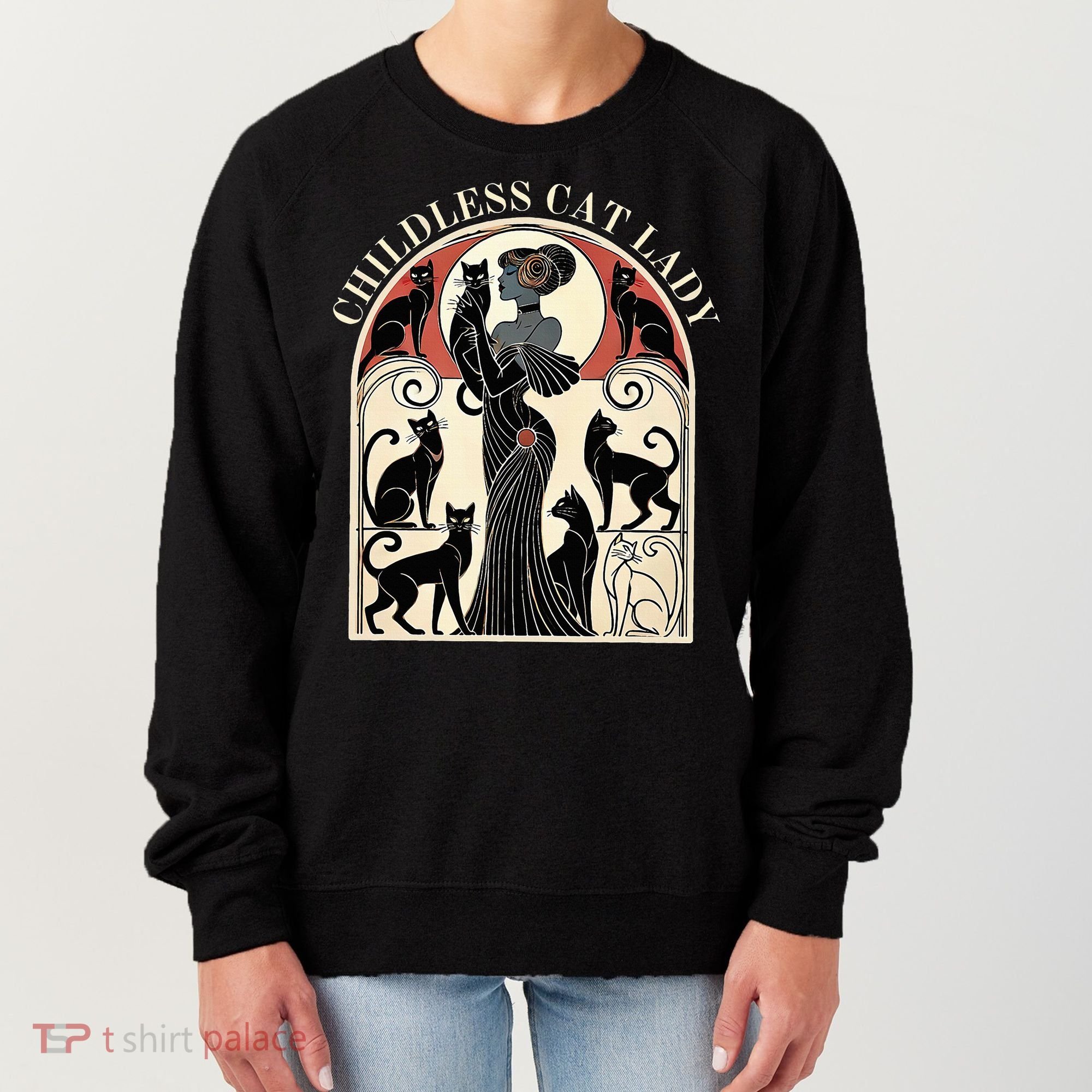 Childless Cat Ladies Cat Karma Retro Funny Women's Sweatshirt
