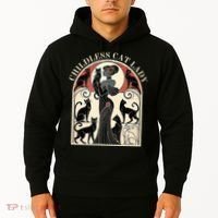 Childless Cat Ladies Cat Karma Retro Funny Hoodie thumb 2