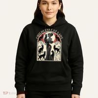 Childless Cat Ladies Cat Karma Retro Funny Hoodie thumb 5