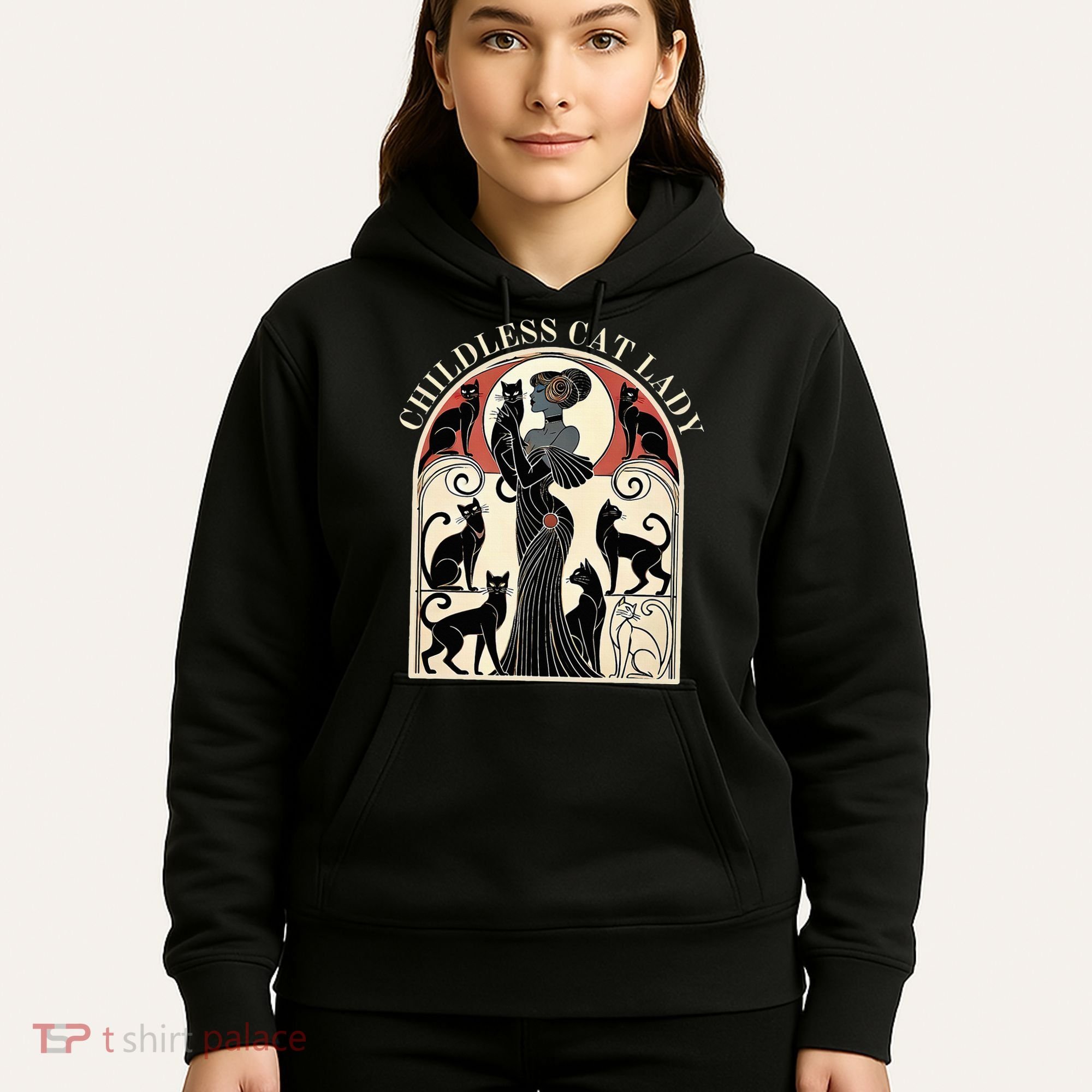 Childless Cat Ladies Cat Karma Retro Funny Hoodie