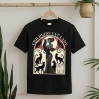 Childless Cat Ladies Cat Karma Retro Funny T-Shirt thumb 2