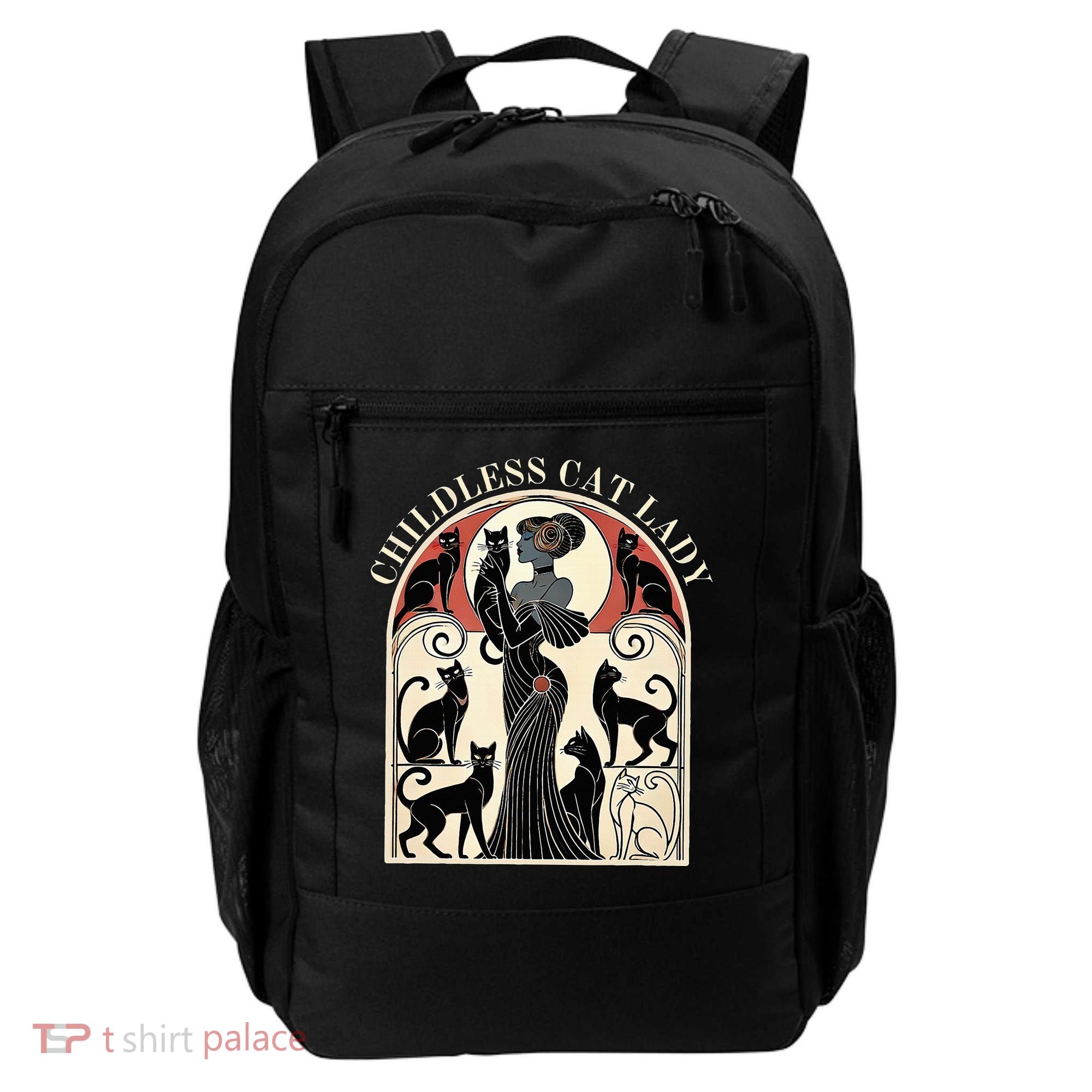 Childless Cat Ladies Cat Karma Retro Funny Backpack