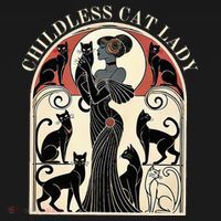 Childless Cat Ladies Cat Karma Retro Funny Women's Hoodie thumb 2